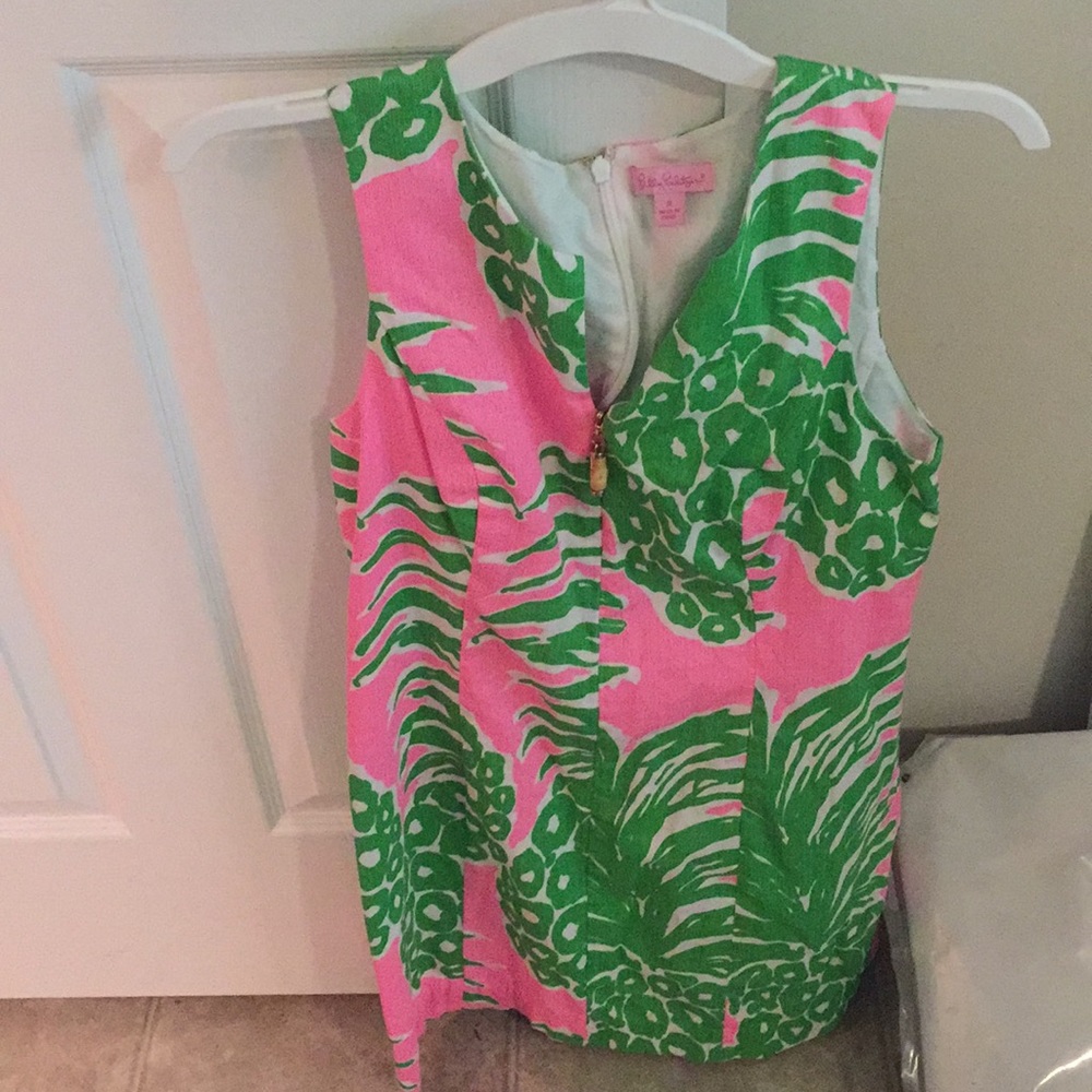 Lilly Pulitzer green & pink dress